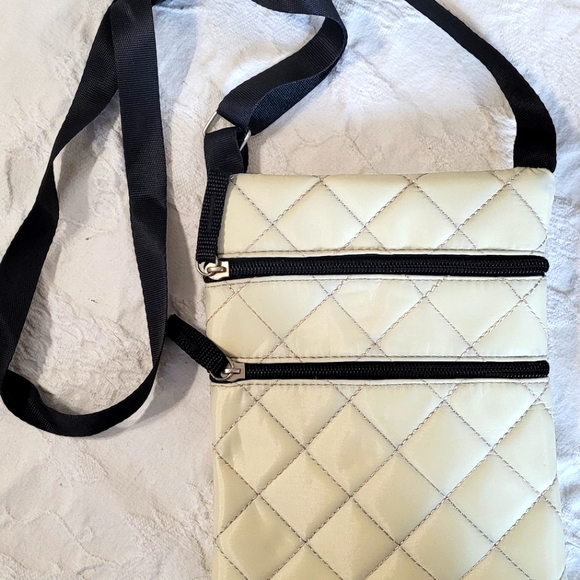 Handbags - COPY - QUILTED  BEIGE CROSSBODY BAG